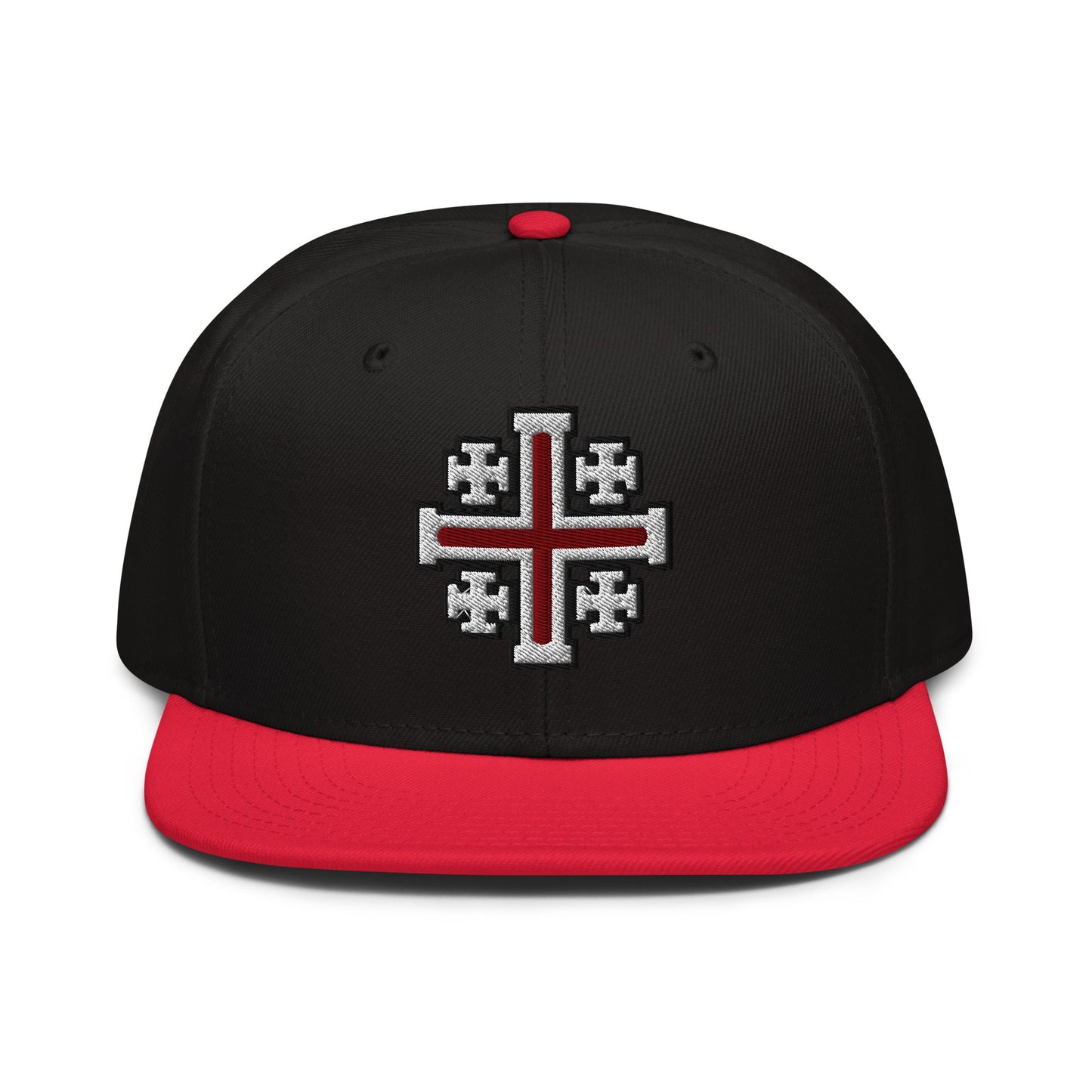 Jerusalem Cross Flat Embroidered Snapback - Inken Image