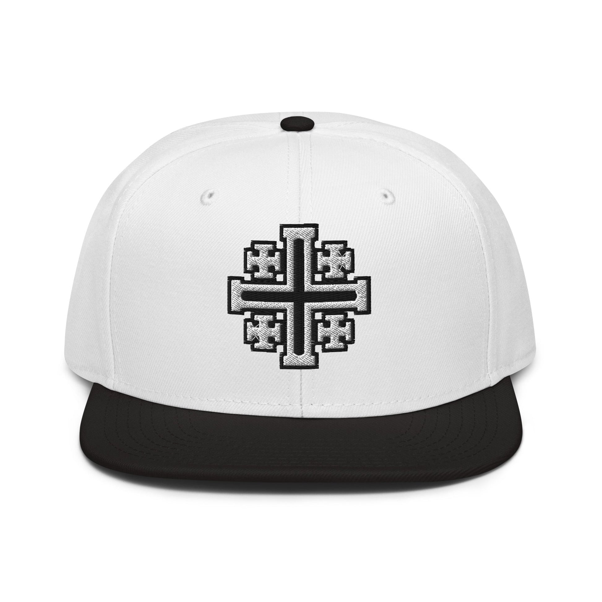 Jerusalem Cross Flat Embroidered Snapback - Inken Image