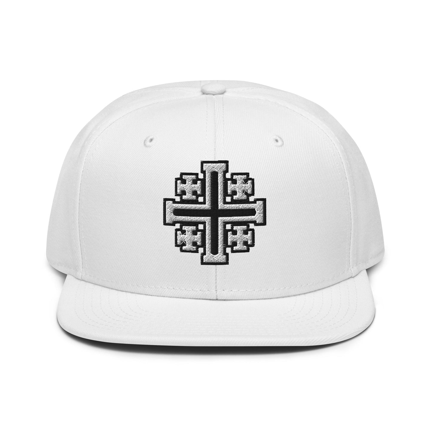 Jerusalem Cross Flat Embroidered Snapback - Inken Image