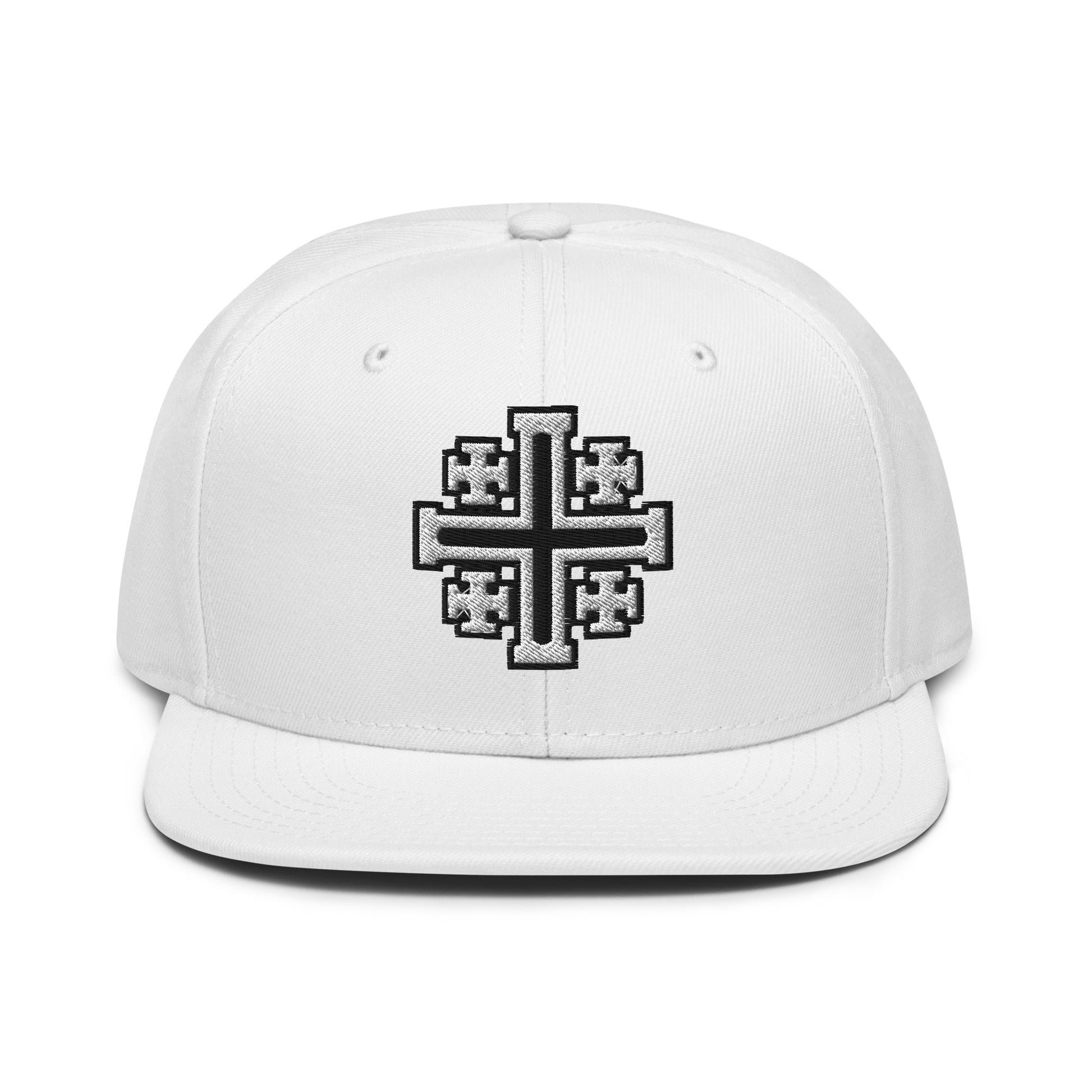 Jerusalem Cross Flat Embroidered Snapback - Inken Image