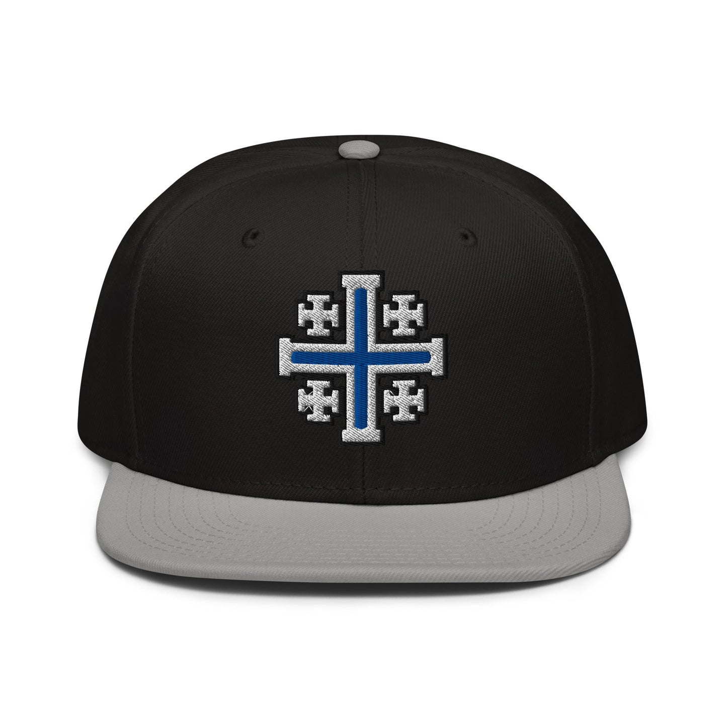 Jerusalem Cross Flat Embroidered Snapback - Inken Image
