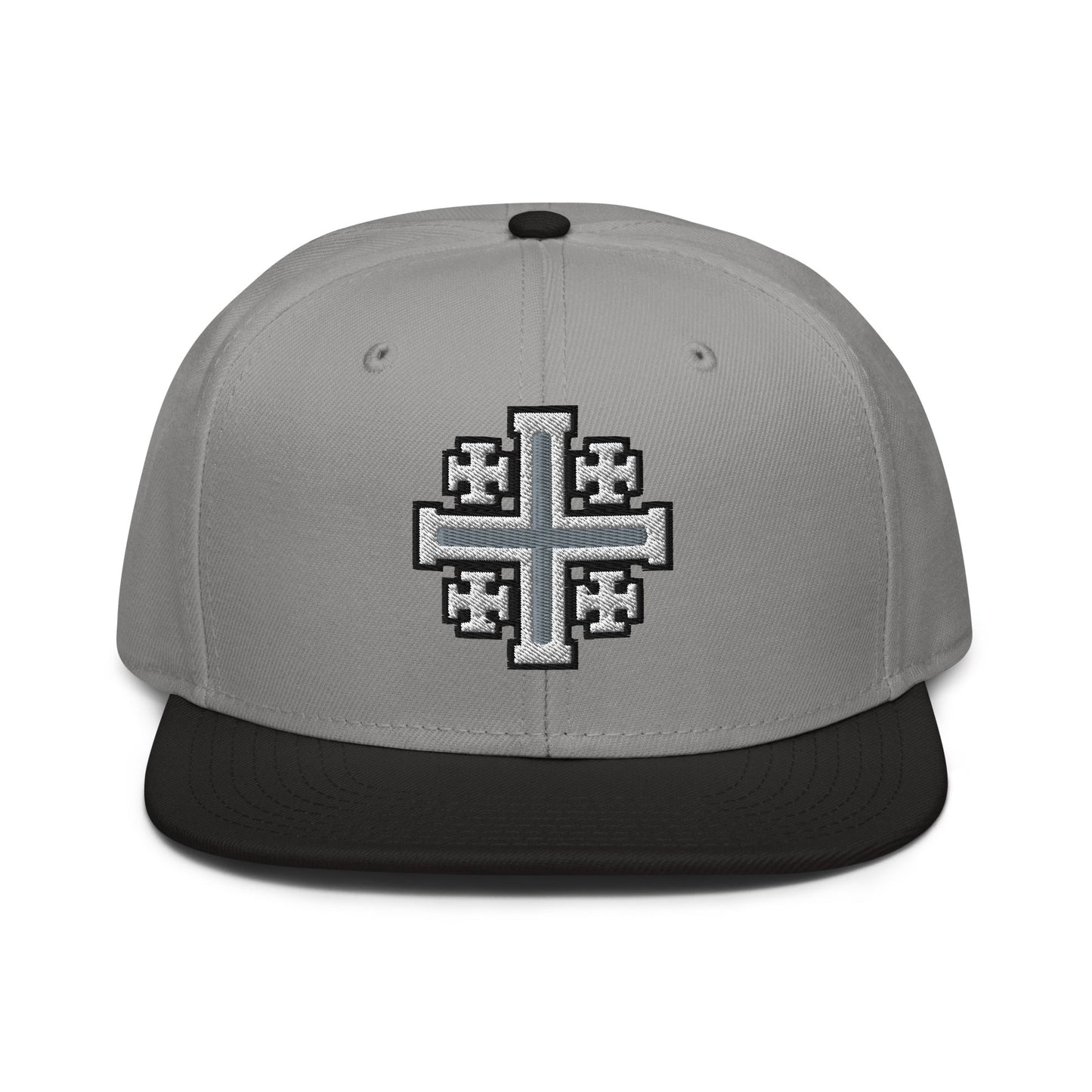Jerusalem Cross Flat Embroidered Snapback - Inken Image