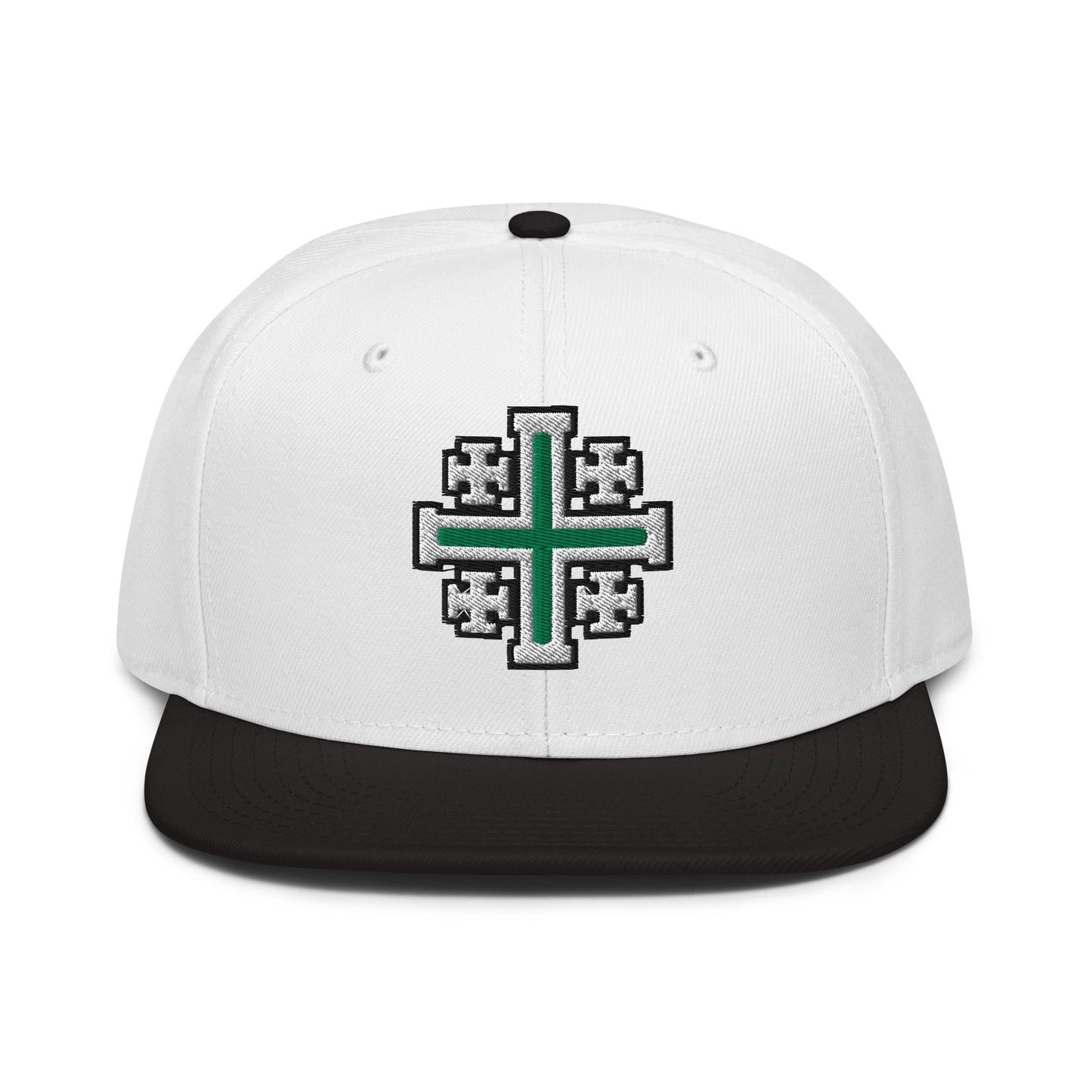Jerusalem Cross Flat Embroidered Snapback - Inken Image