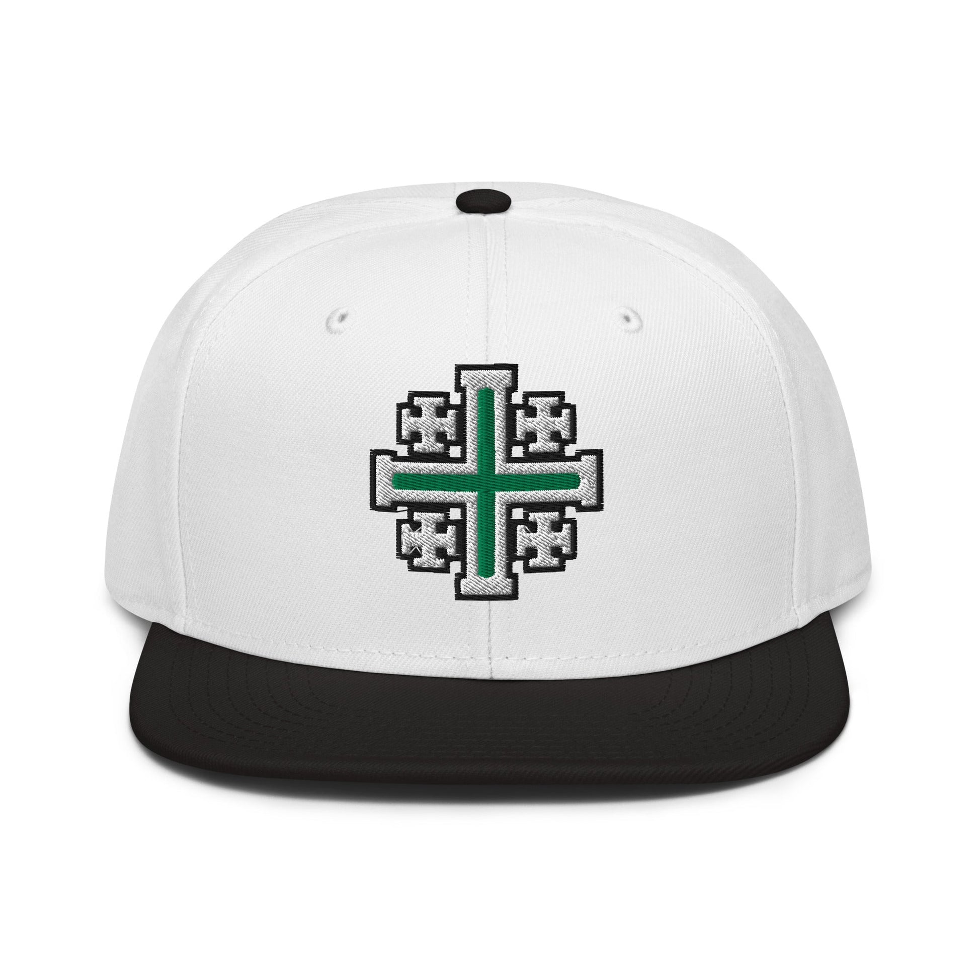 Jerusalem Cross Flat Embroidered Snapback - Inken Image