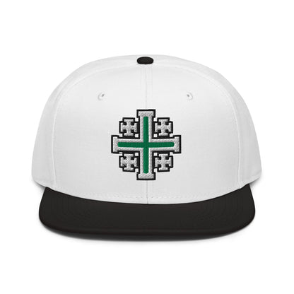 Jerusalem Cross Flat Embroidered Snapback - Inken Image