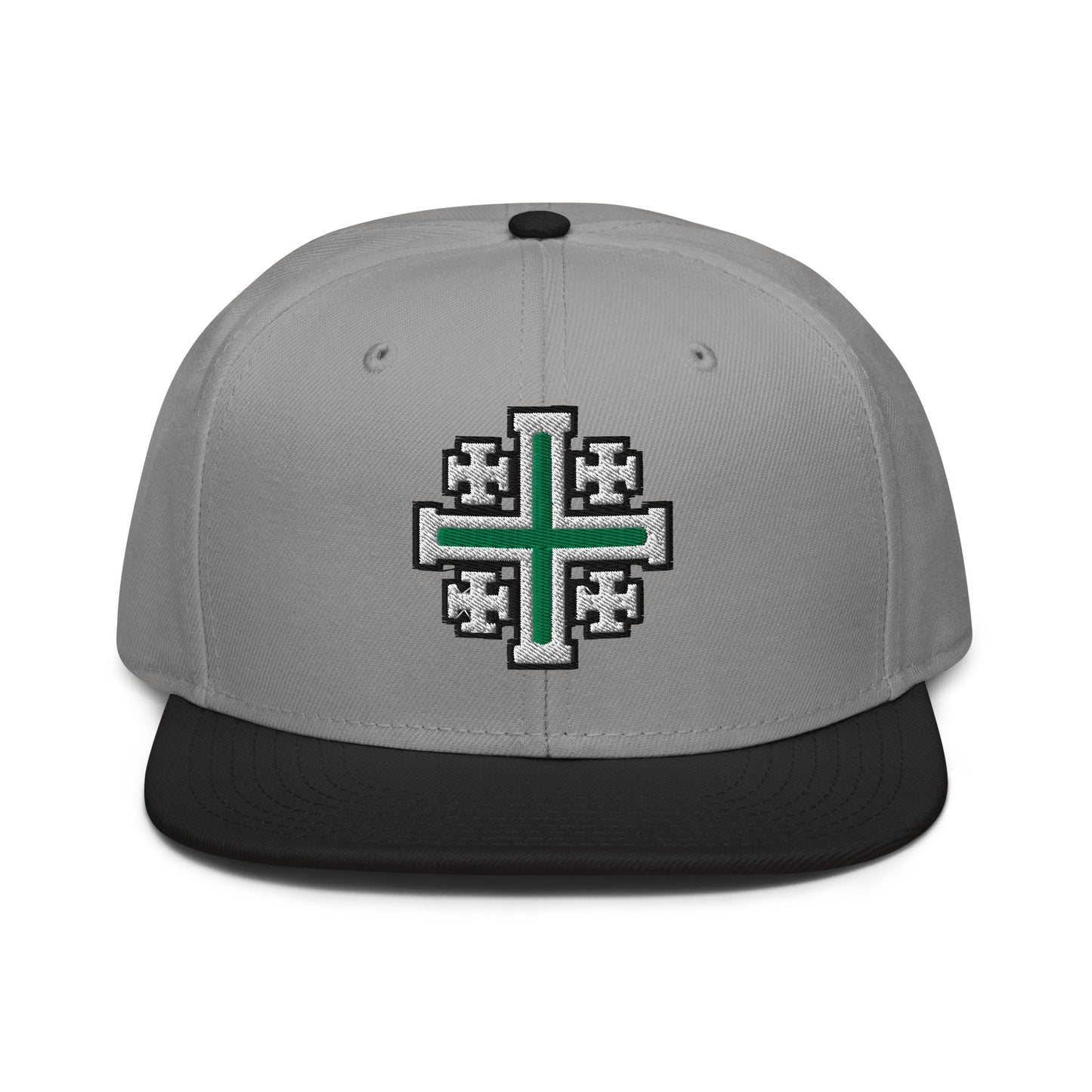 Jerusalem Cross Flat Embroidered Snapback - Inken Image