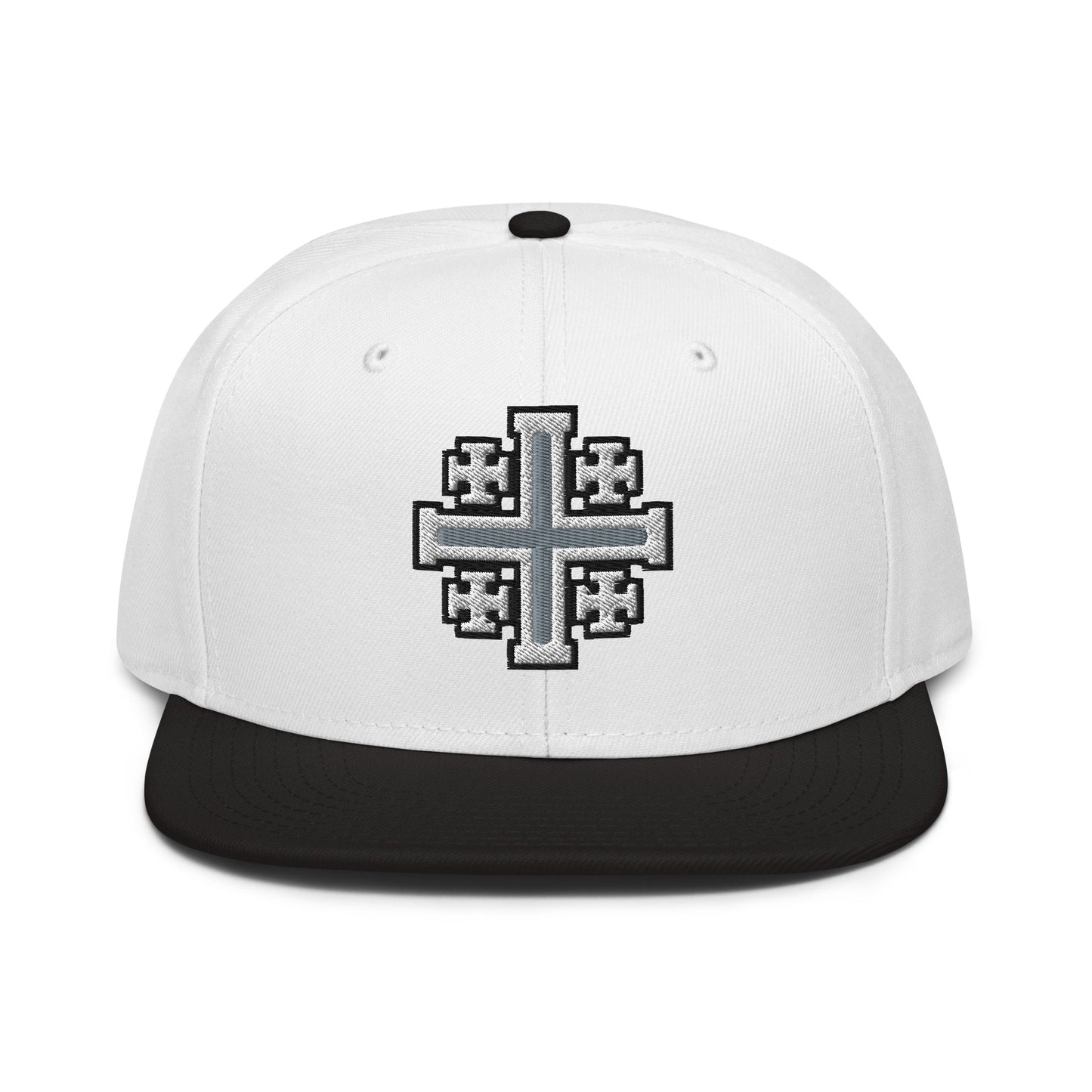 Jerusalem Cross Flat Embroidered Snapback - Inken Image