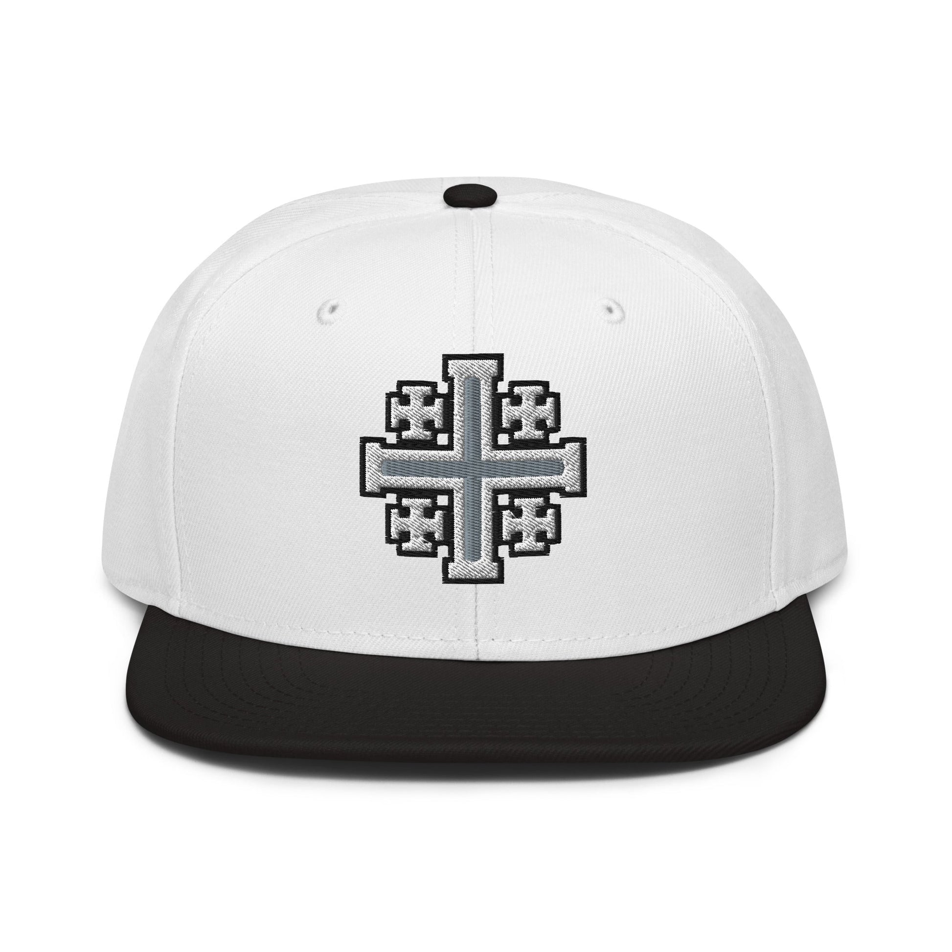 Jerusalem Cross Flat Embroidered Snapback - Inken Image