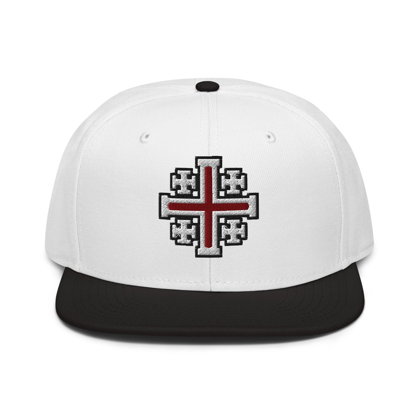 Jerusalem Cross Flat Embroidered Snapback - Inken Image