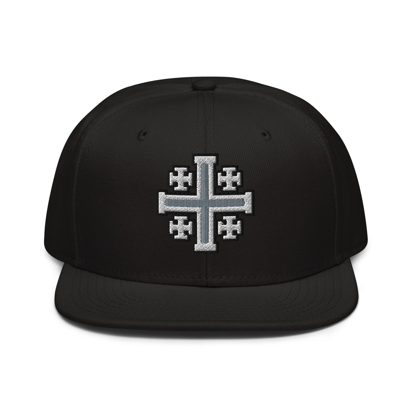 Jerusalem Cross Flat Embroidered Snapback - Inken Image