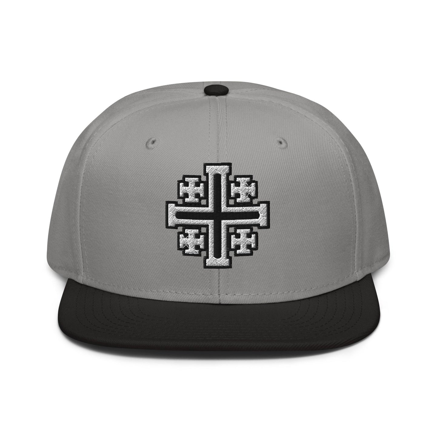 Jerusalem Cross Flat Embroidered Snapback - Inken Image