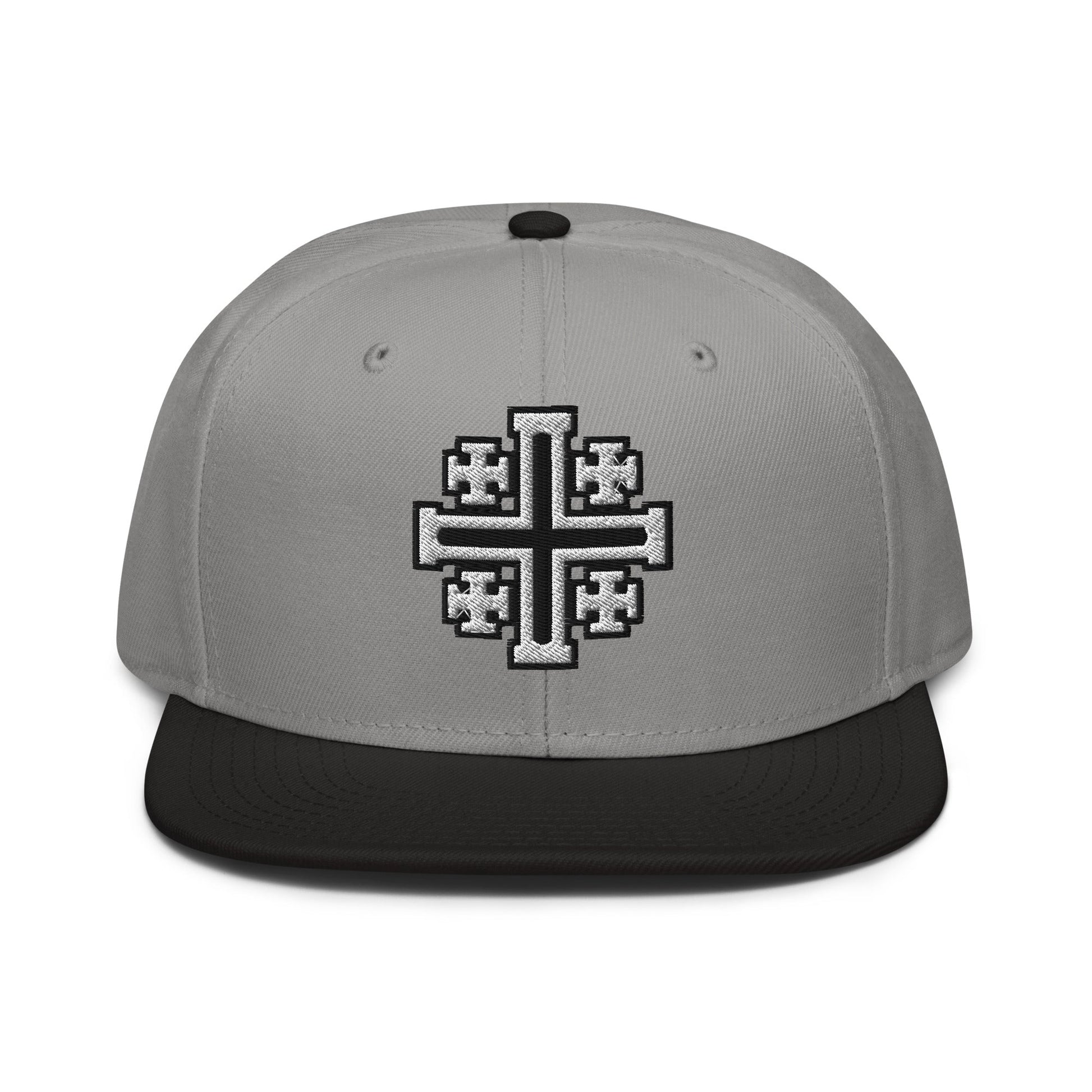 Jerusalem Cross Flat Embroidered Snapback - Inken Image