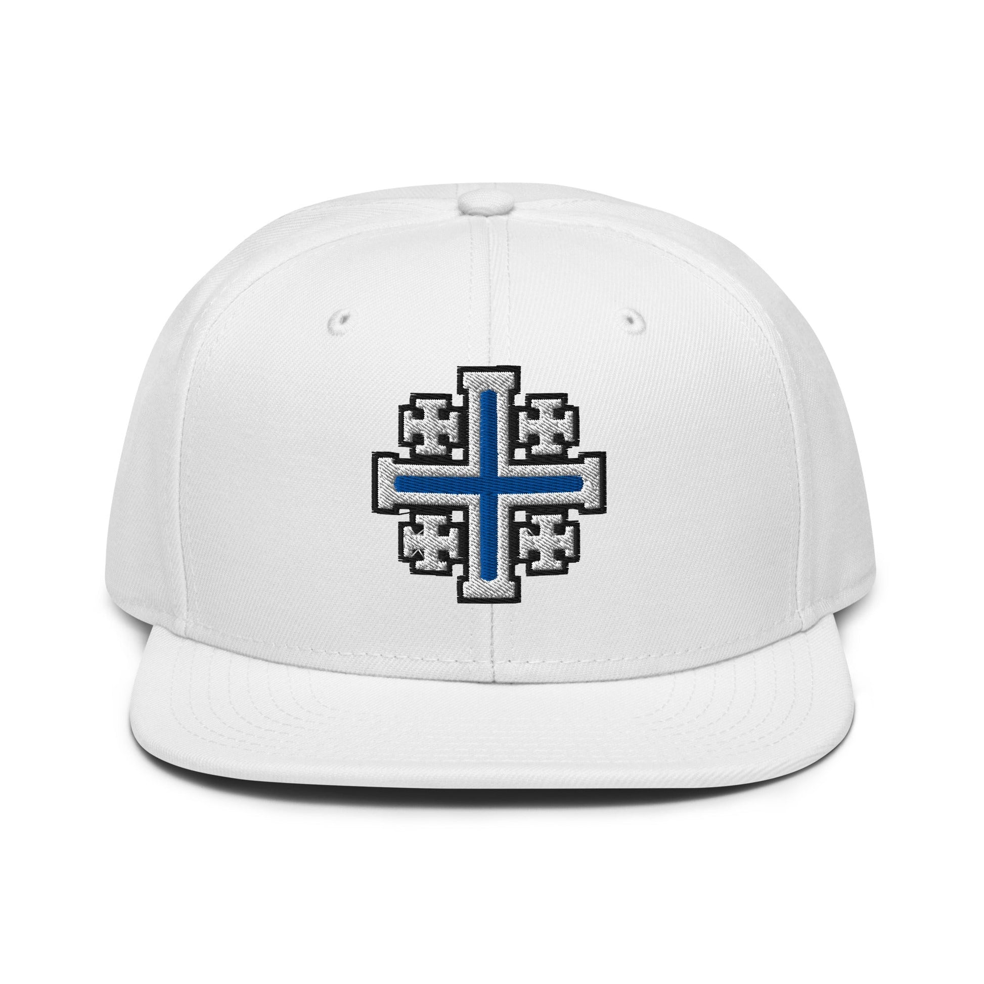 Jerusalem Cross Flat Embroidered Snapback - Inken Image