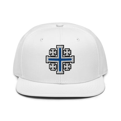 Jerusalem Cross Flat Embroidered Snapback - Inken Image