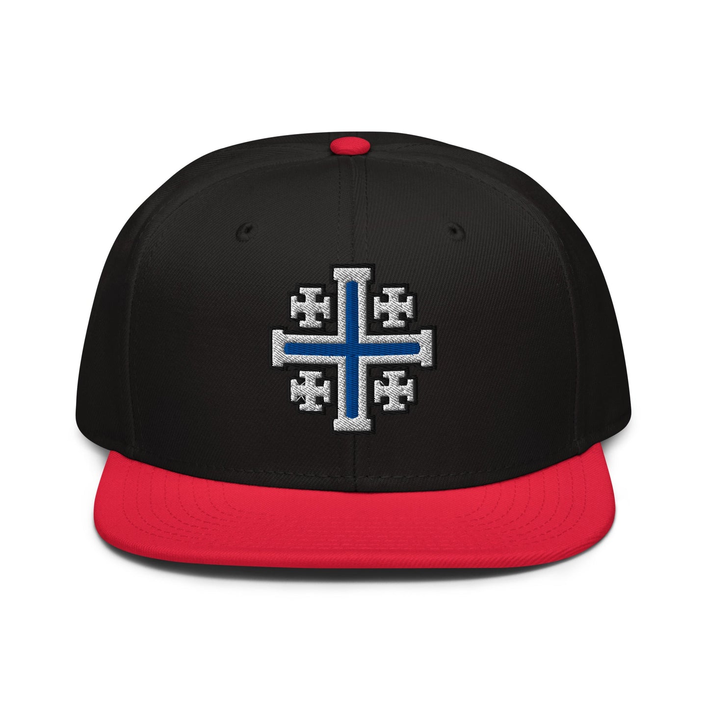 Jerusalem Cross Flat Embroidered Snapback - Inken Image