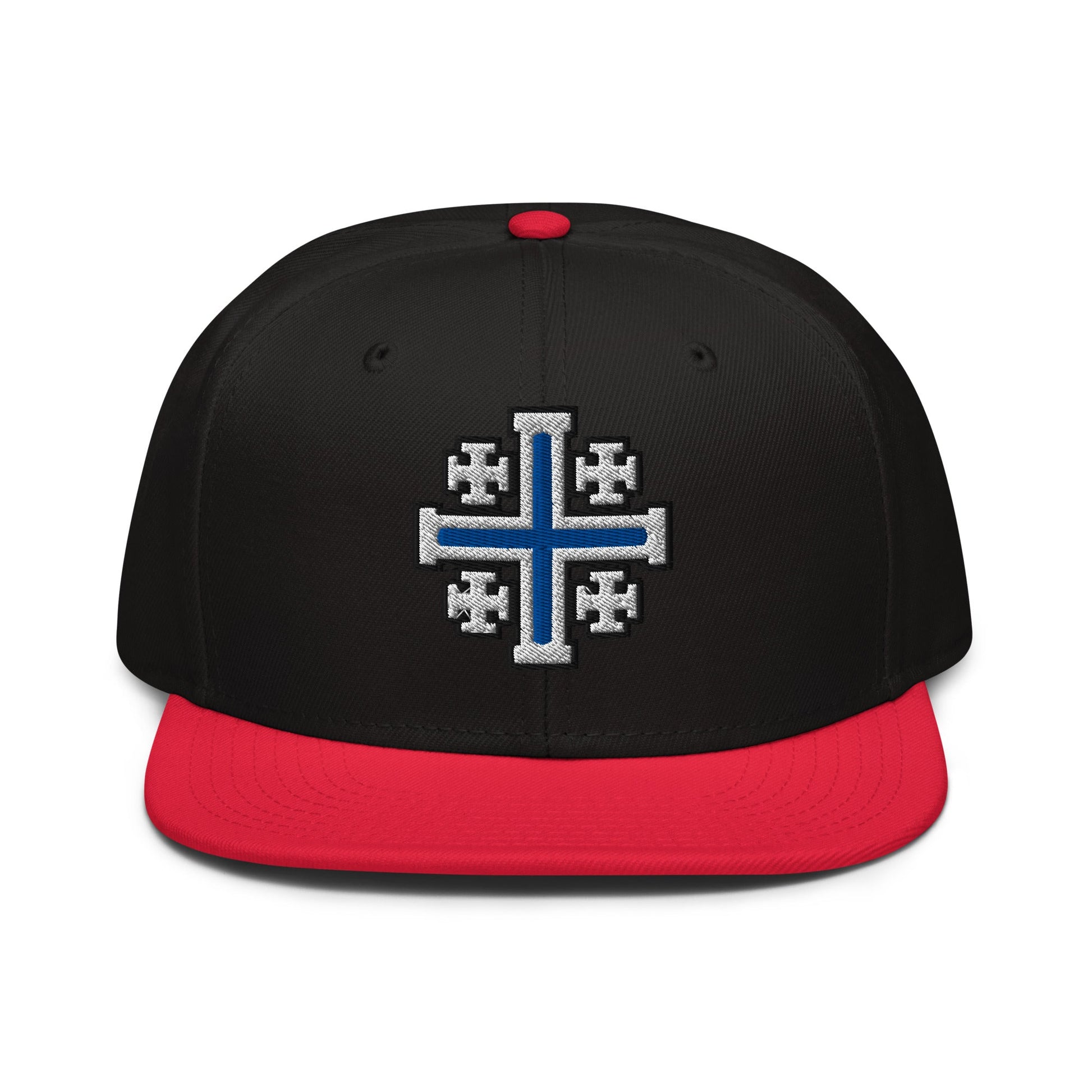 Jerusalem Cross Flat Embroidered Snapback - Inken Image