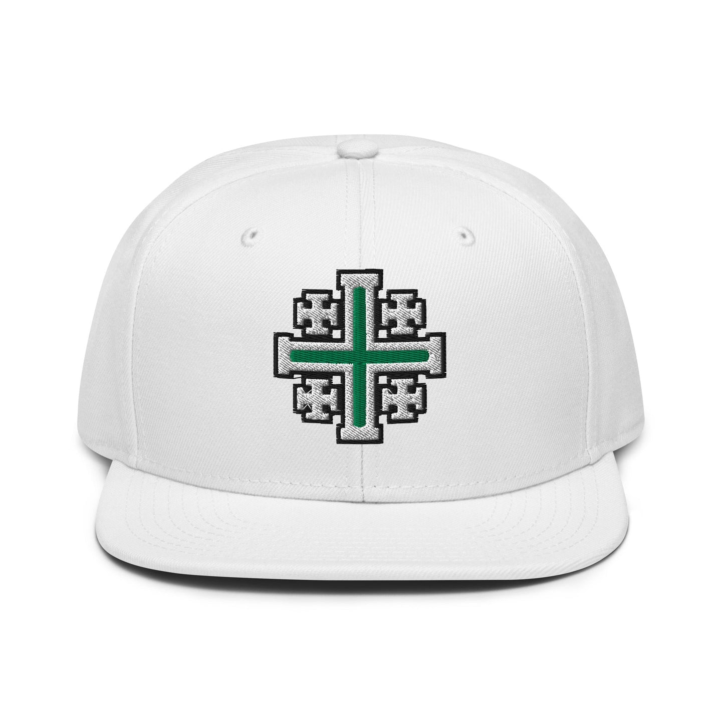 Jerusalem Cross Flat Embroidered Snapback - Inken Image