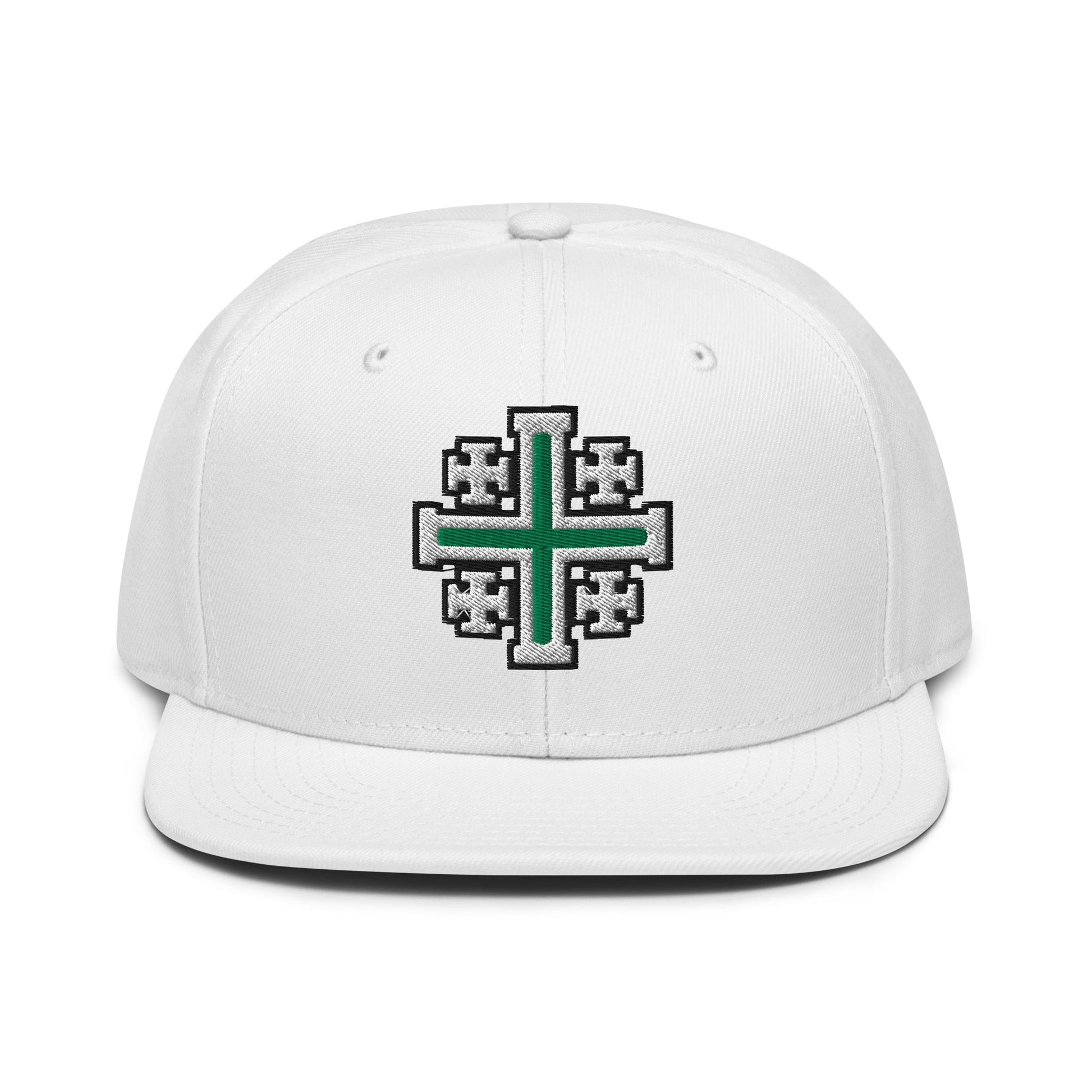 Jerusalem Cross Flat Embroidered Snapback - Inken Image