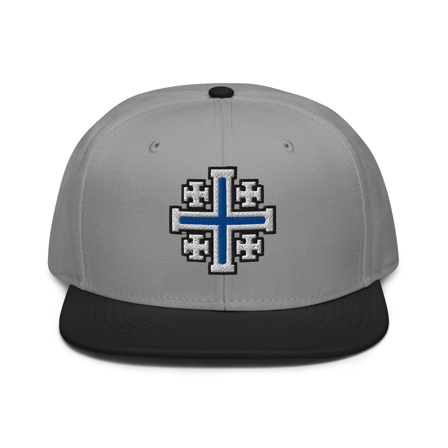Jerusalem Cross Flat Embroidered Snapback - Inken Image