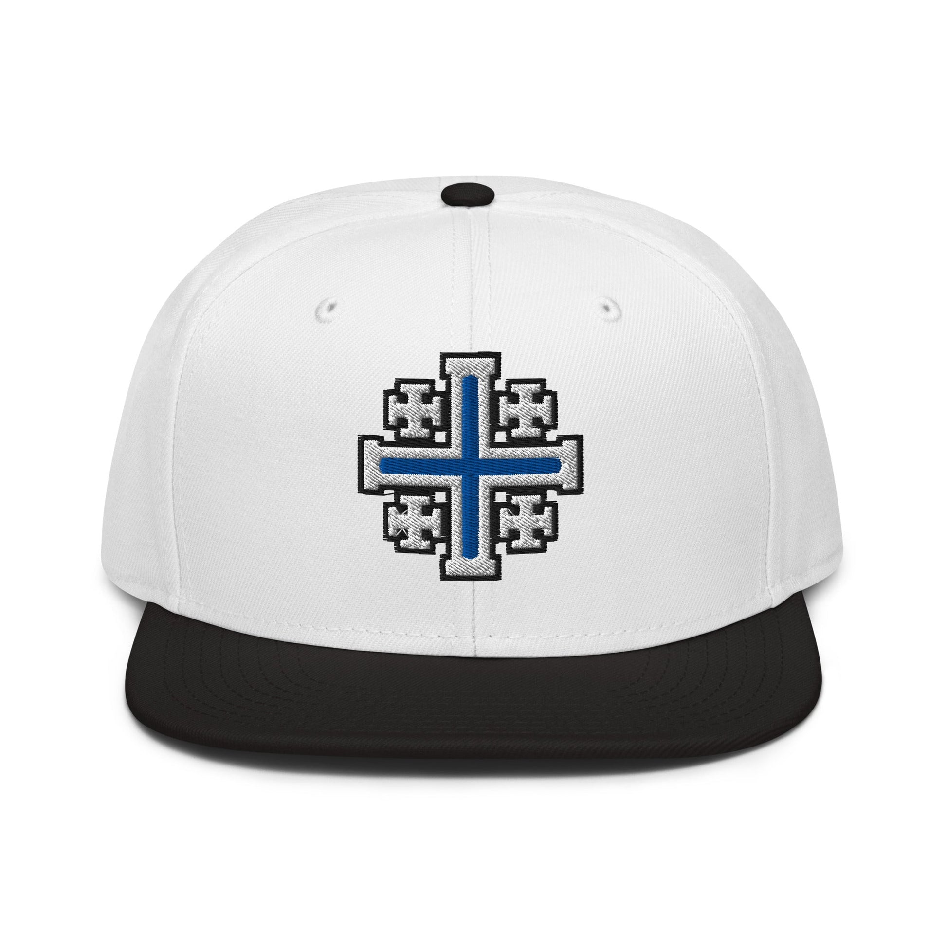 Jerusalem Cross Flat Embroidered Snapback - Inken Image