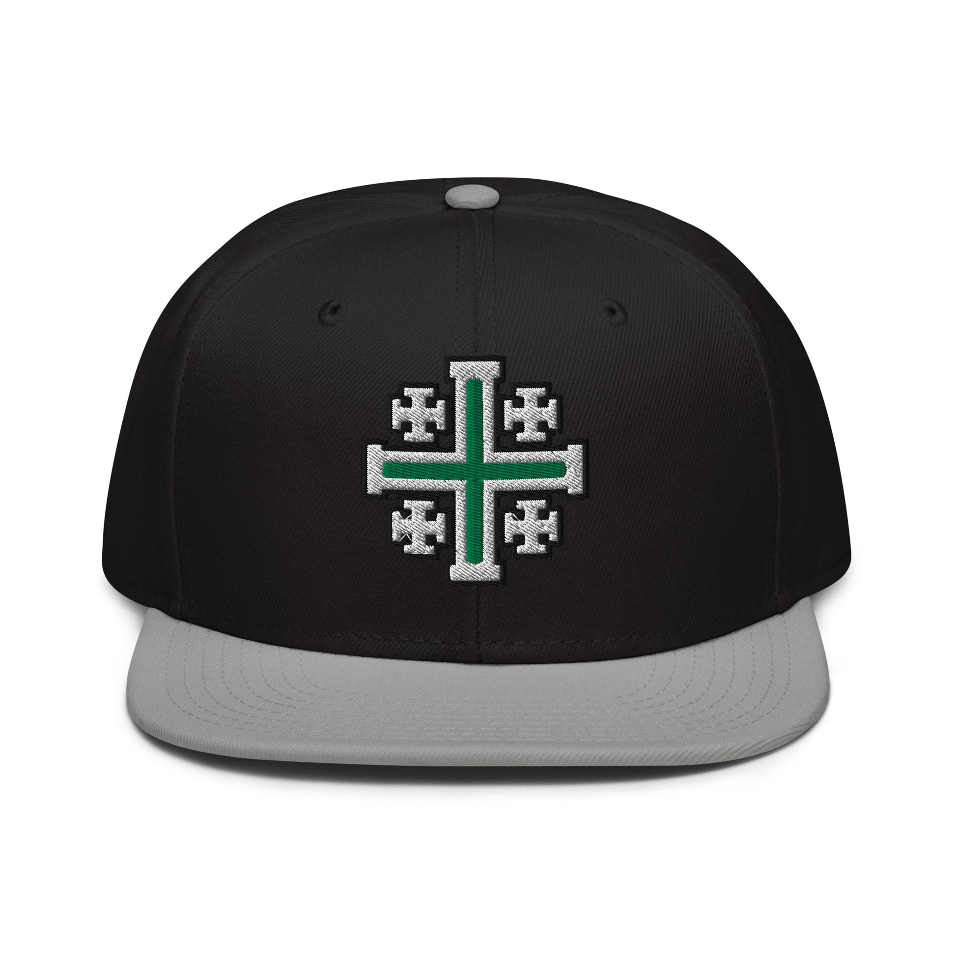Jerusalem Cross Flat Embroidered Snapback - Inken Image