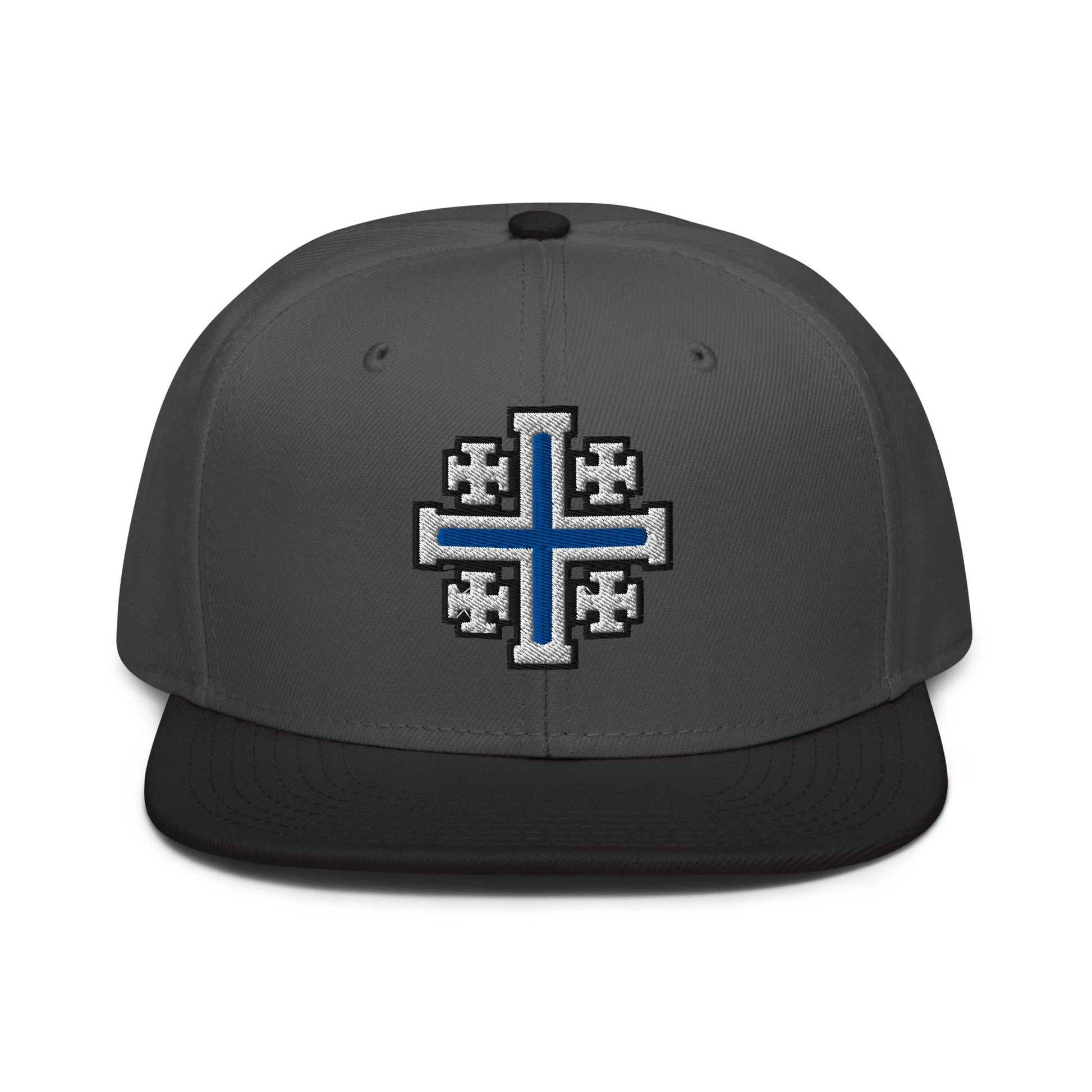 Jerusalem Cross Flat Embroidered Snapback - Inken Image