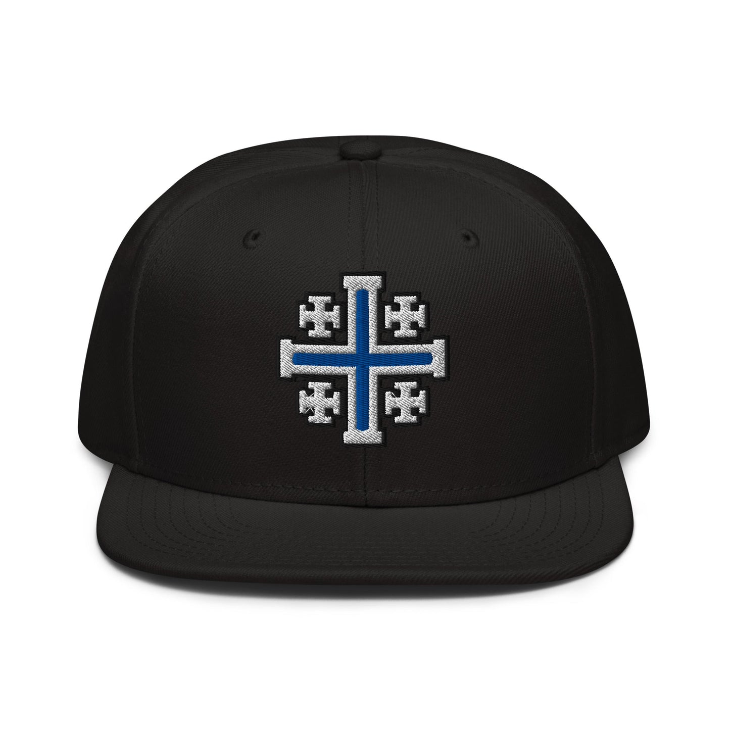 Jerusalem Cross Flat Embroidered Snapback - Inken Image