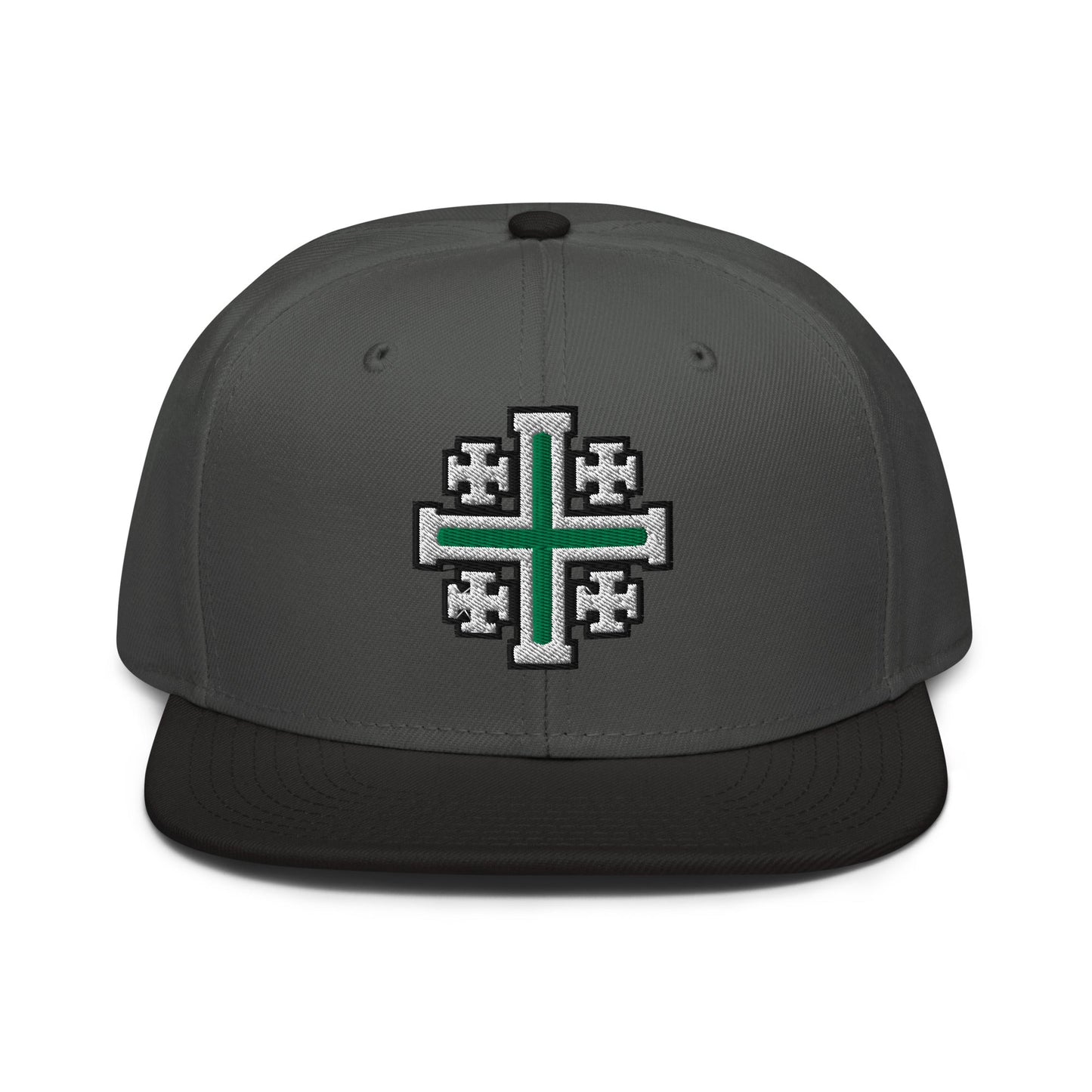 Jerusalem Cross Flat Embroidered Snapback - Inken Image