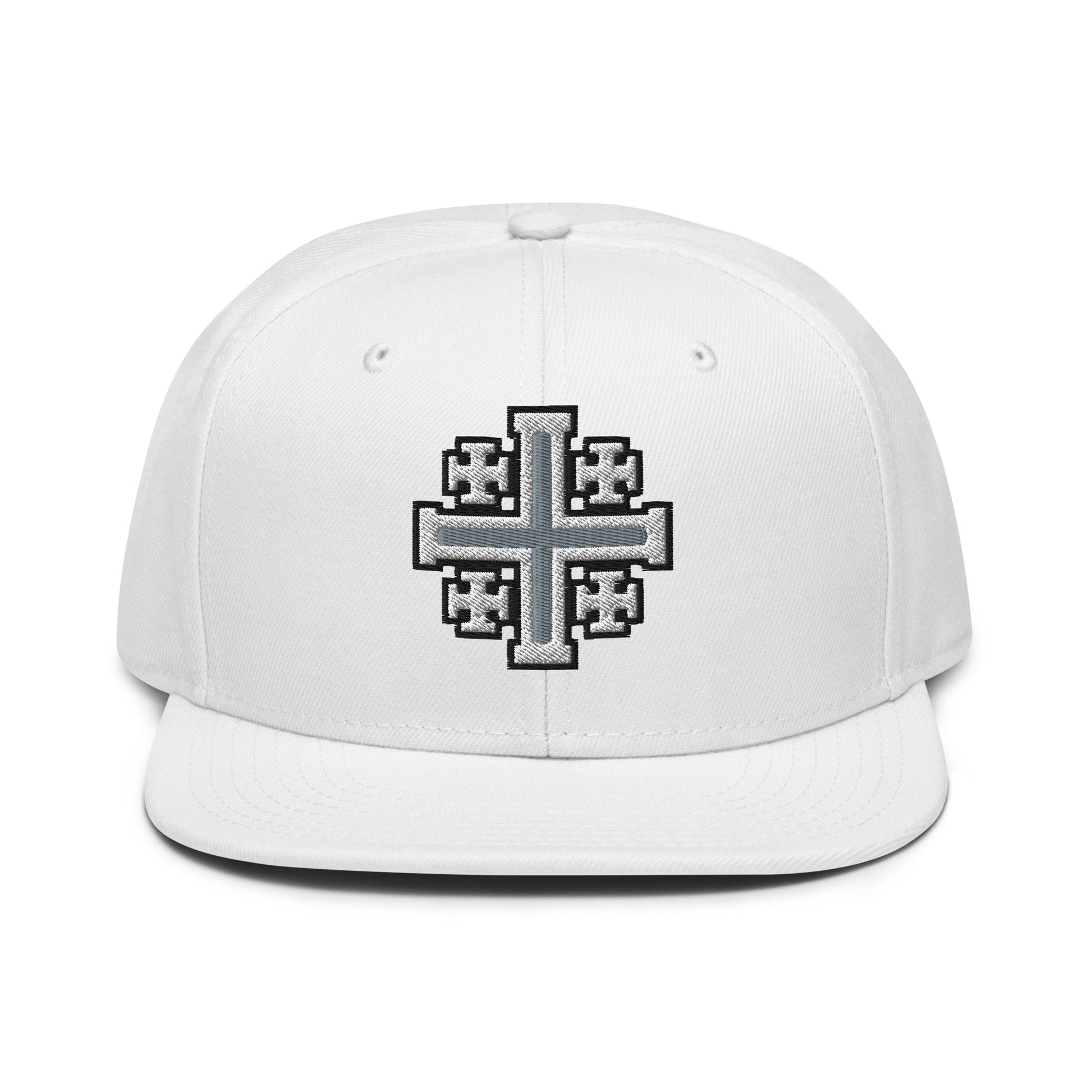 Jerusalem Cross Flat Embroidered Snapback - Inken Image