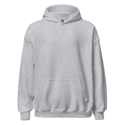 Jerusalem Cross Minimalist Embroidered Hoodie - Inken Image