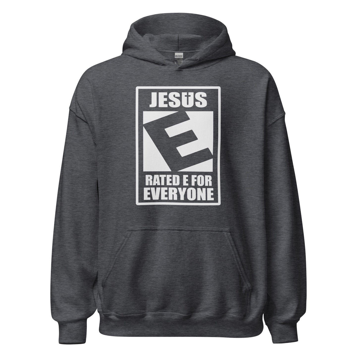 Jesus Rated E For Everyone Warning Label Hoodie - Inken Image