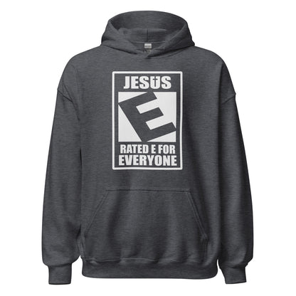 Jesus Rated E For Everyone Warning Label Hoodie - Inken Image