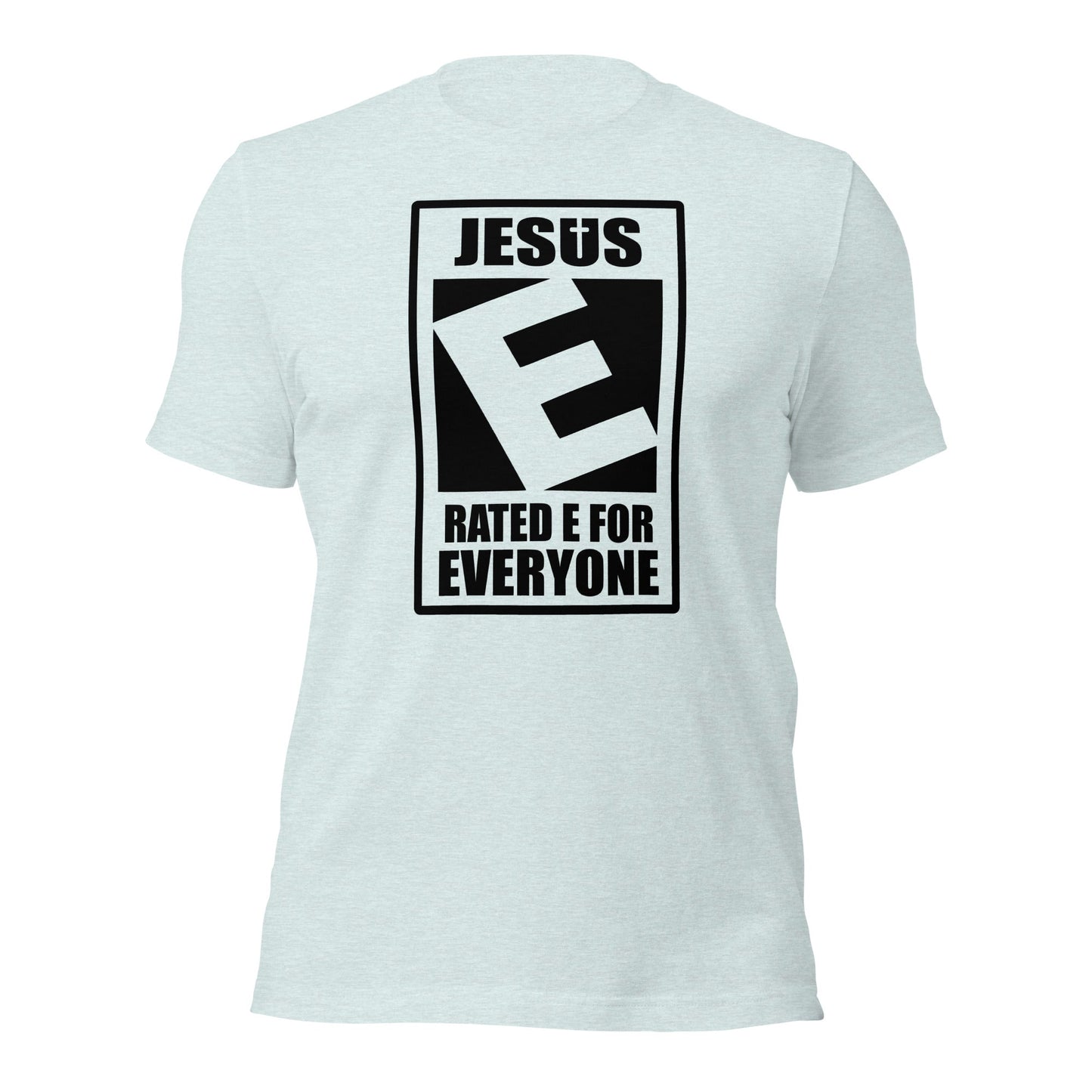 Jesus Rated E For Everyone Warning Label T-Shirt - Inken Image
