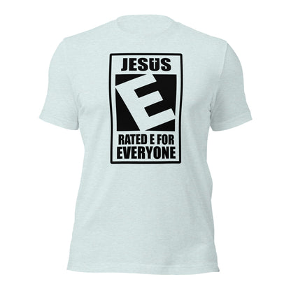 Jesus Rated E For Everyone Warning Label T-Shirt - Inken Image