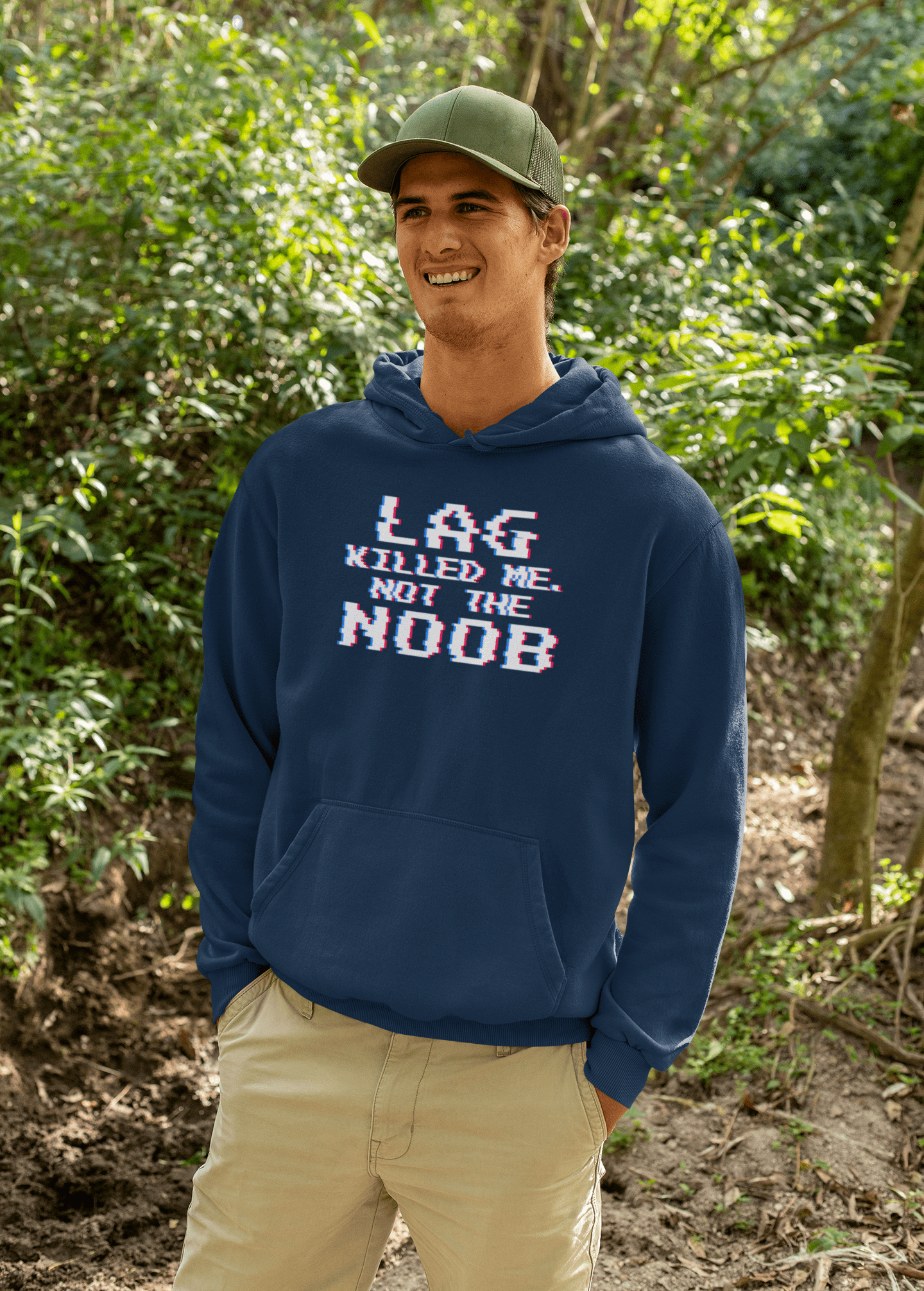 Lag Killed Me Retro Glitch Gamer Hoodie - Inken Image