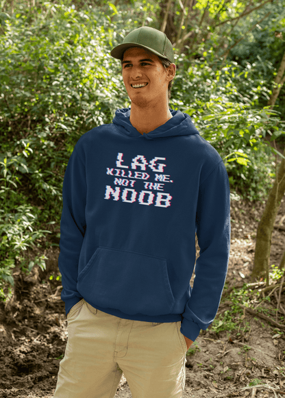 Lag Killed Me Retro Glitch Gamer Hoodie - Inken Image