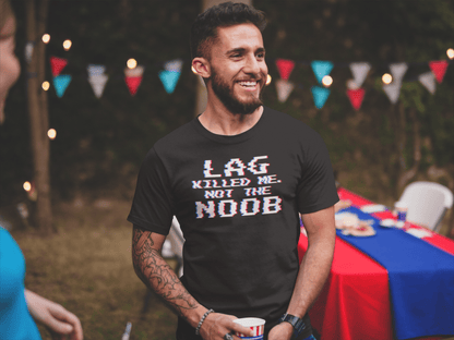 Lag Killed Me Retro Glitch Gamer T-Shirt - Inken Image