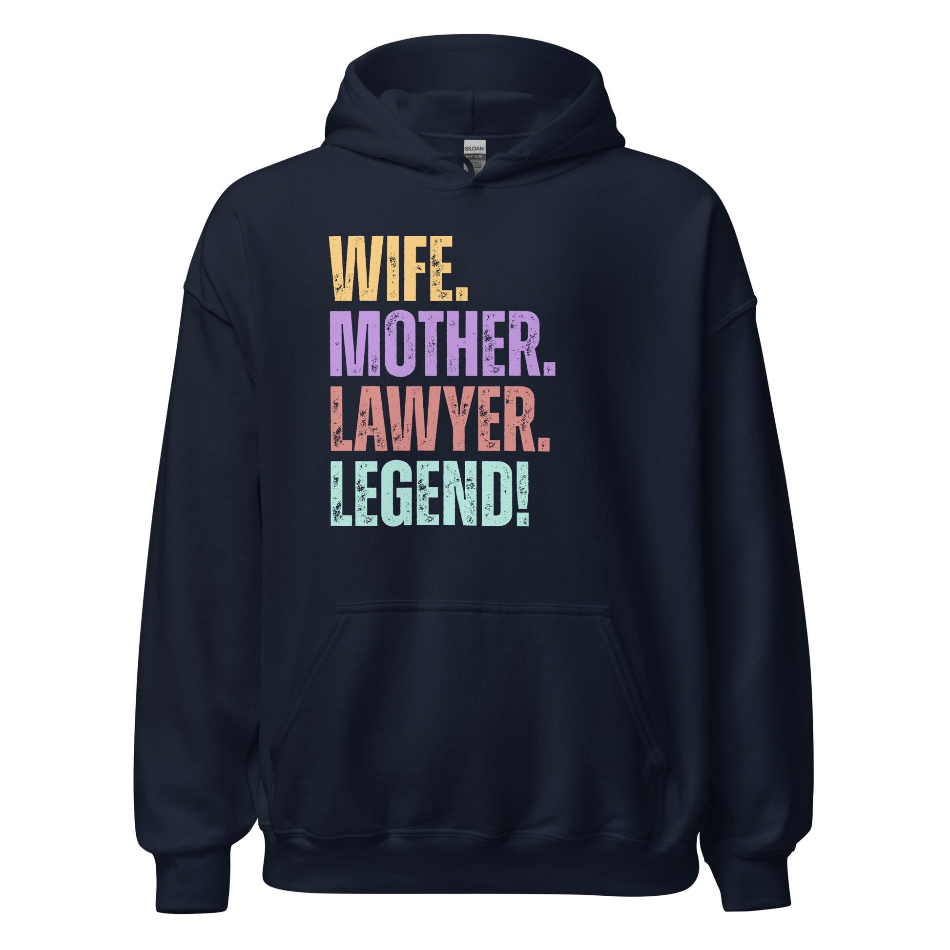 Lawyer Legend Wife Hoodie Fun Mom Paralegal Sweatshirt - Inken Image
