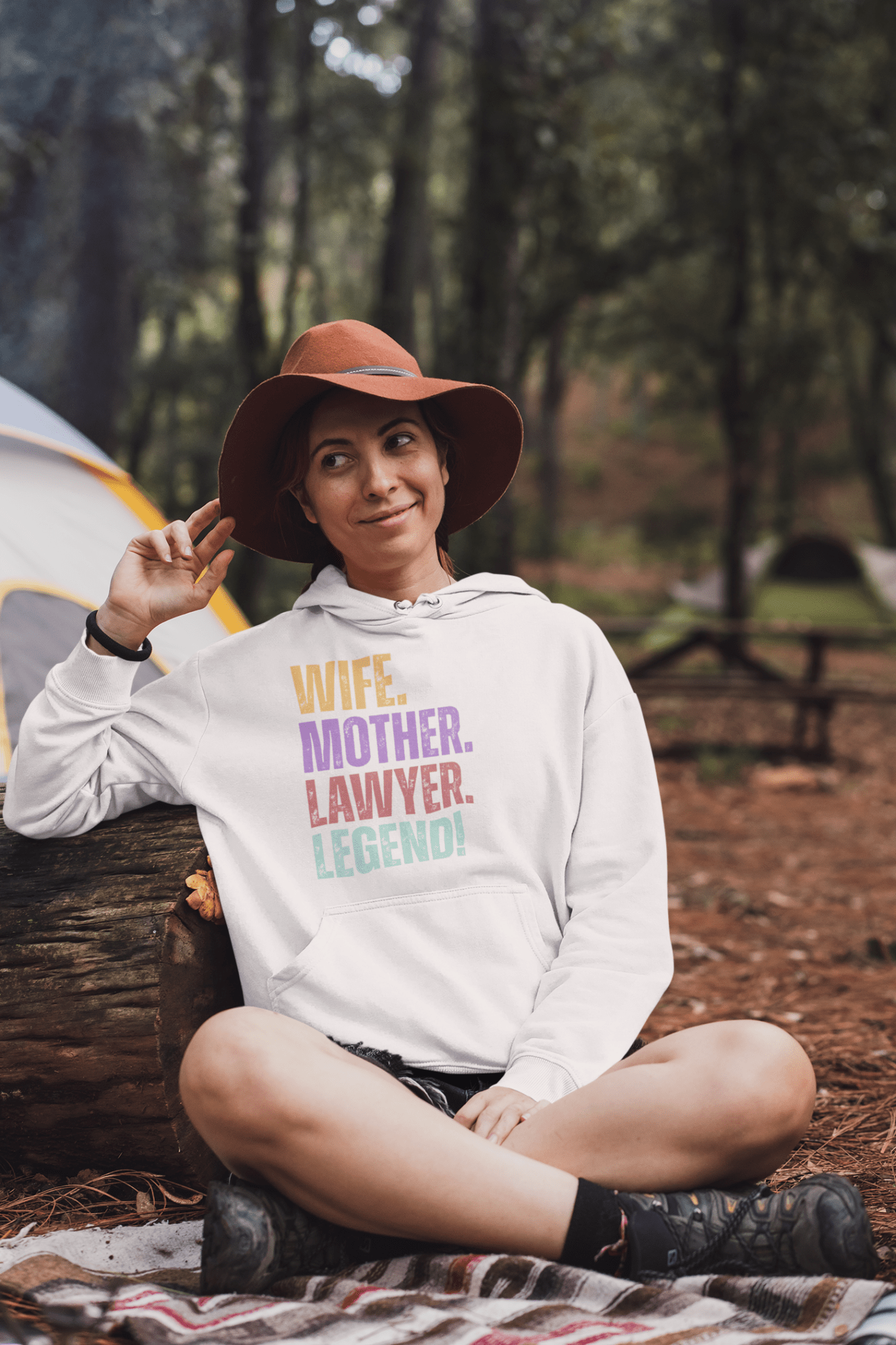 Lawyer Legend Wife Hoodie Fun Mom Paralegal Sweatshirt - Inken Image
