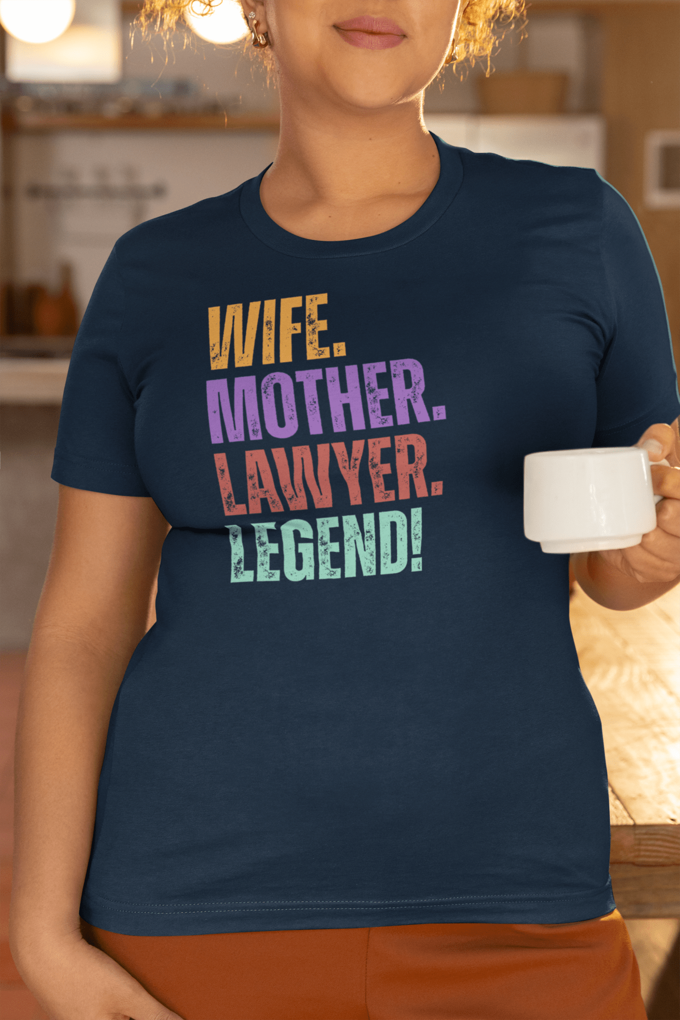 Lawyer Legend Wife Tee Fun Mom Paralegal Shirt - Inken Image