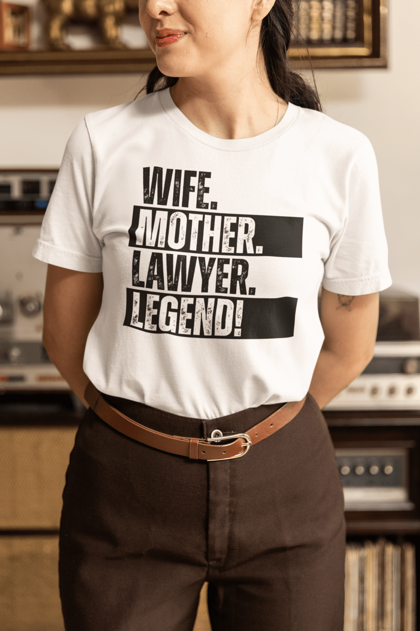 Lawyer Mom T-Shirt Legendary Wife Shirt Courtroom Humor Tee - Inken Image