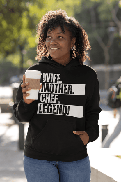 Legendary Chef Mom Hoodie Kitchen Life Funny Cooking Sweatshirt - Inken Image