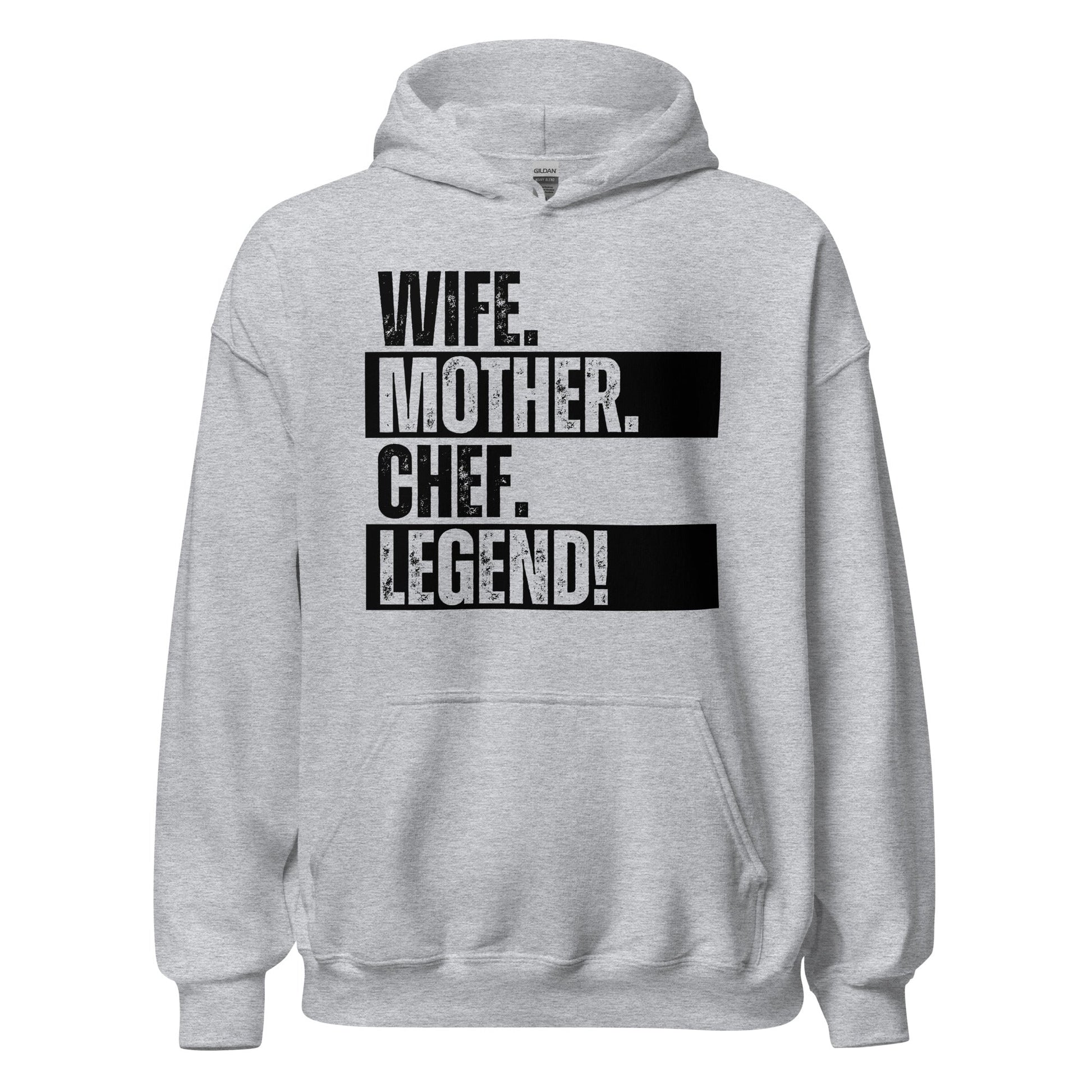 Legendary Chef Mom Hoodie Kitchen Life Funny Cooking Sweatshirt - Inken Image