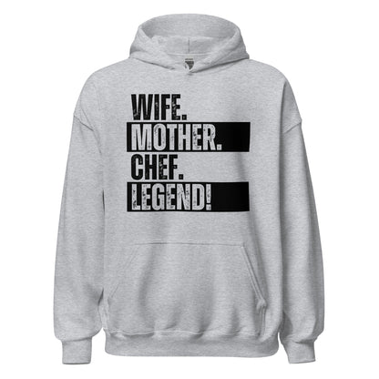 Legendary Chef Mom Hoodie Kitchen Life Funny Cooking Sweatshirt - Inken Image