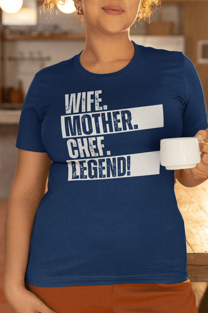 Legendary Chef Mom Tee Kitchen Life Funny Cooking Shirt - Inken Image