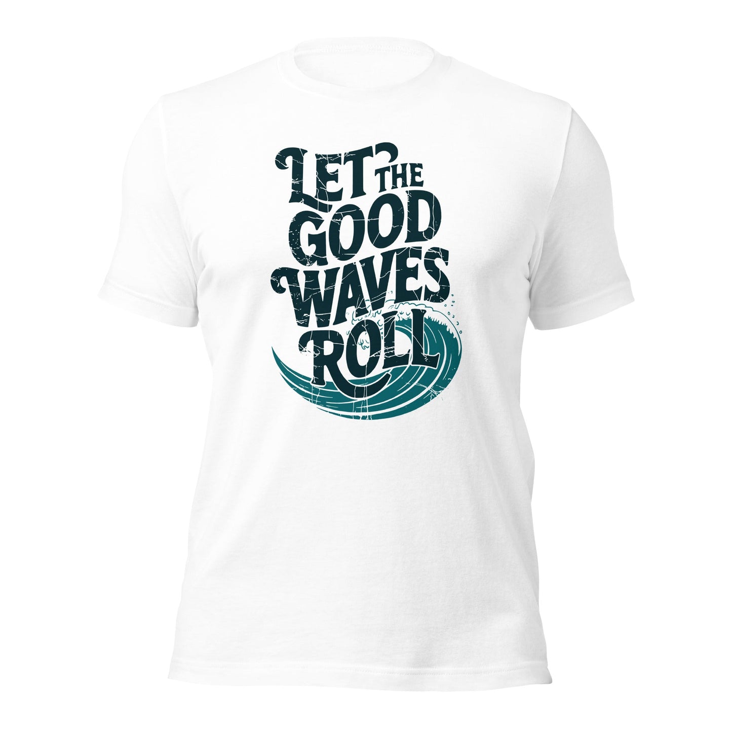 Let The Good Waves Roll Vintage Surf Graphic T-Shirt - Inken Image
