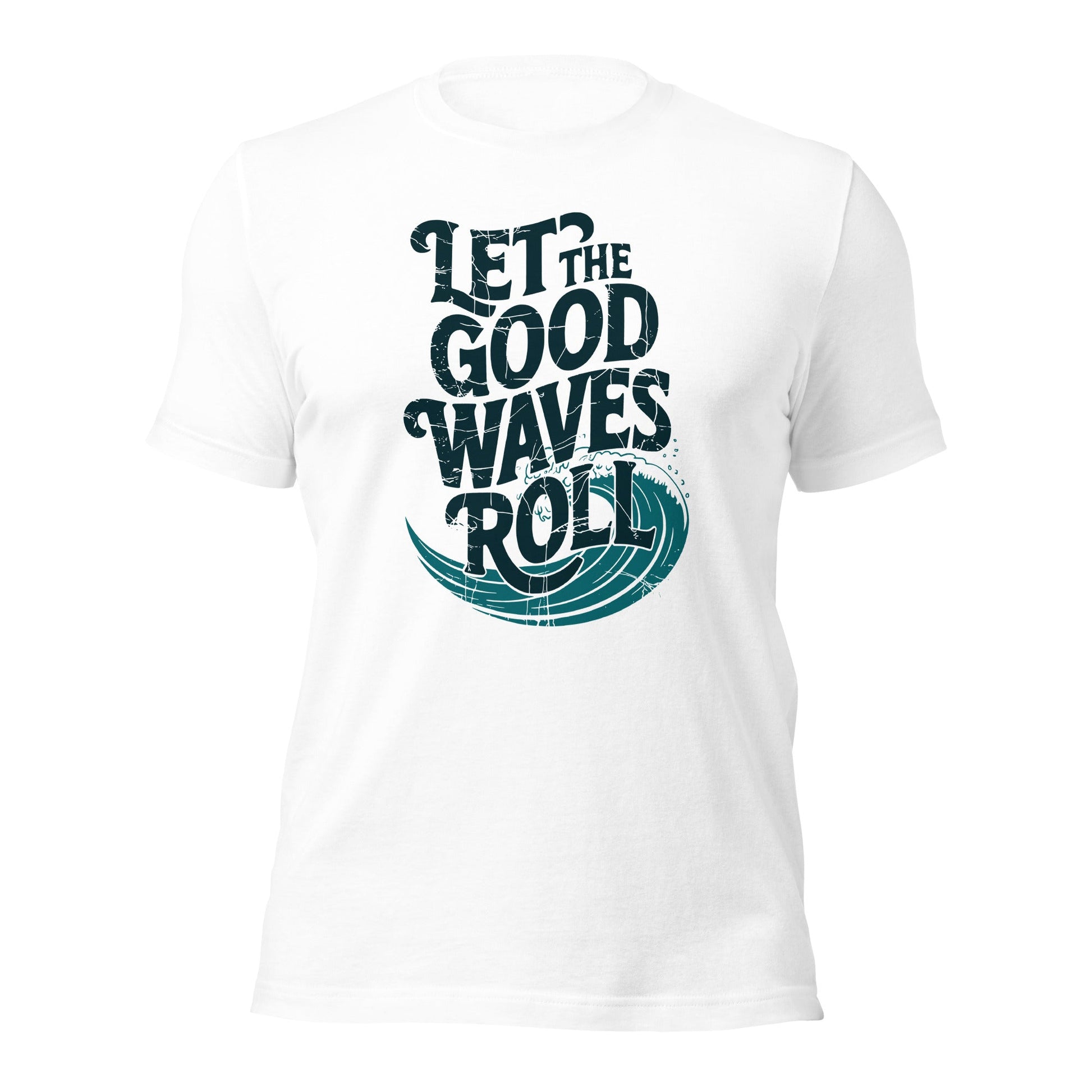 Let The Good Waves Roll Vintage Surf Graphic T-Shirt - Inken Image