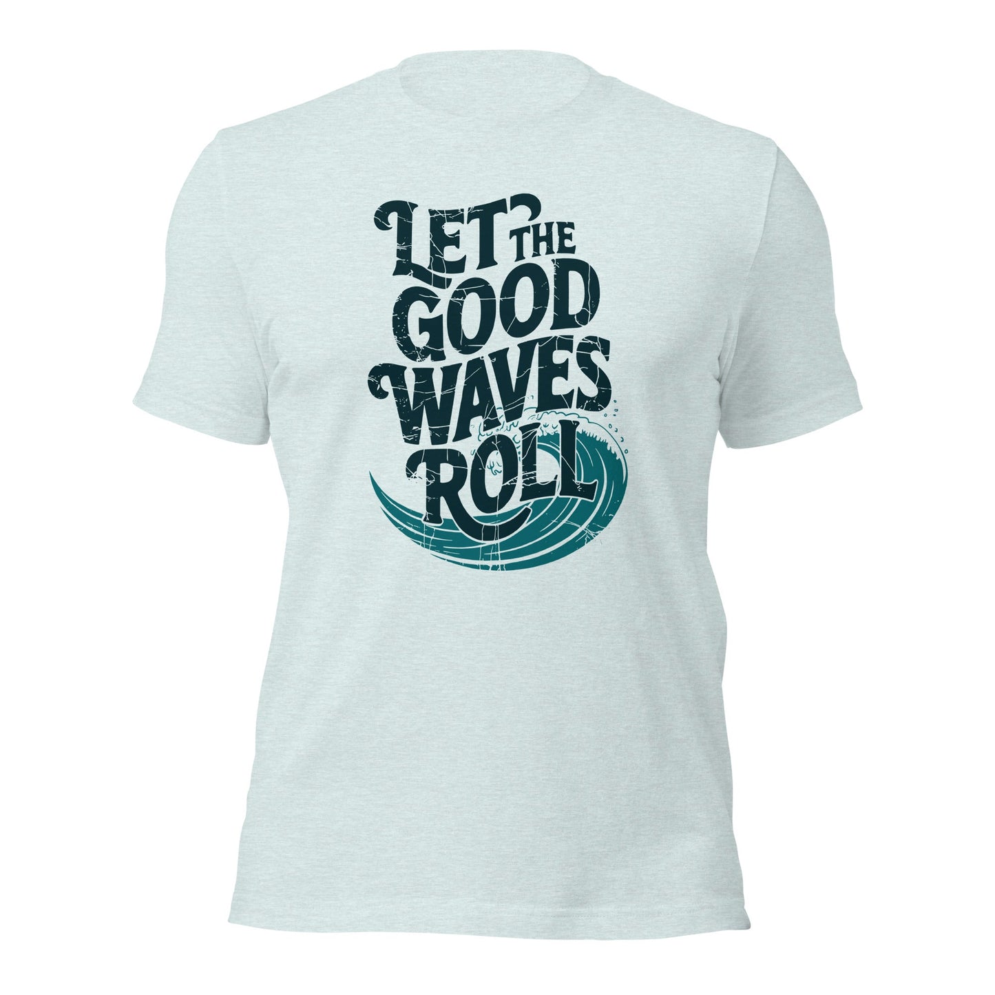 Let The Good Waves Roll Vintage Surf Graphic T-Shirt - Inken Image