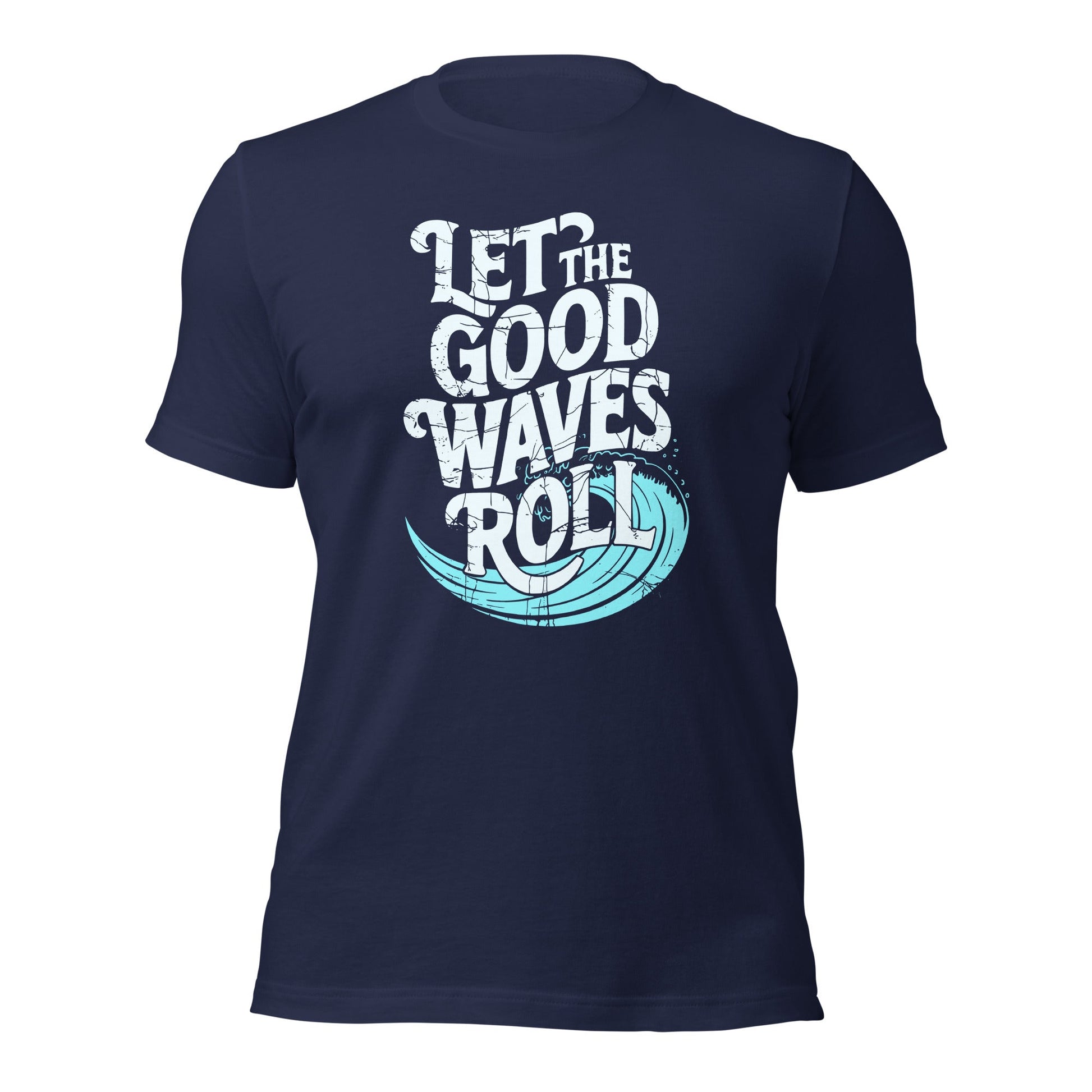 Let The Good Waves Roll Vintage Surf Graphic T-Shirt - Inken Image