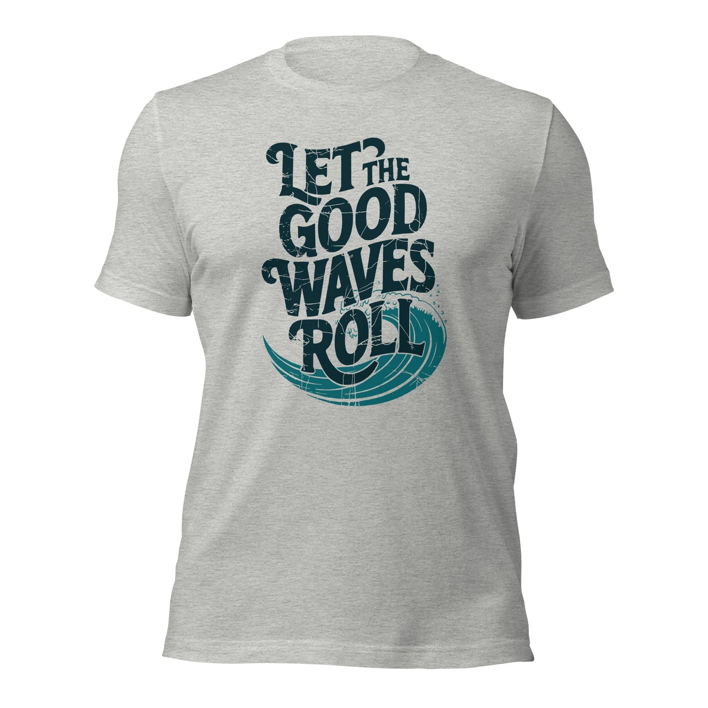 Let The Good Waves Roll Vintage Surf Graphic T-Shirt - Inken Image